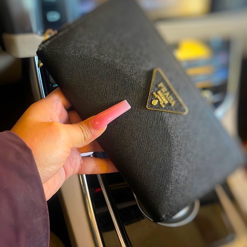 Black leather women inspired wallet